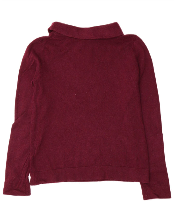 Suéter feminino Hobbs com gola redonda e lã roxa pequena Reino Unido 10
