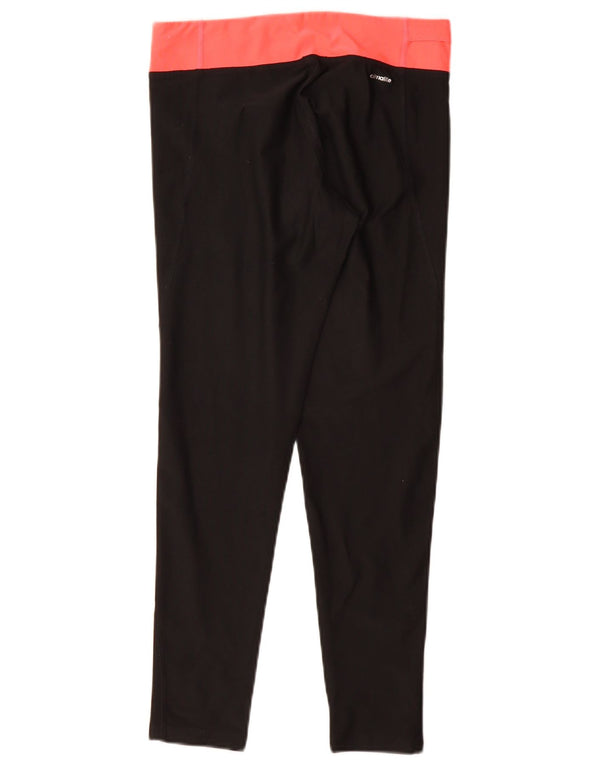 ADIDAS Womens Climalite Leggings UK 8/10 Small Black Colourblock