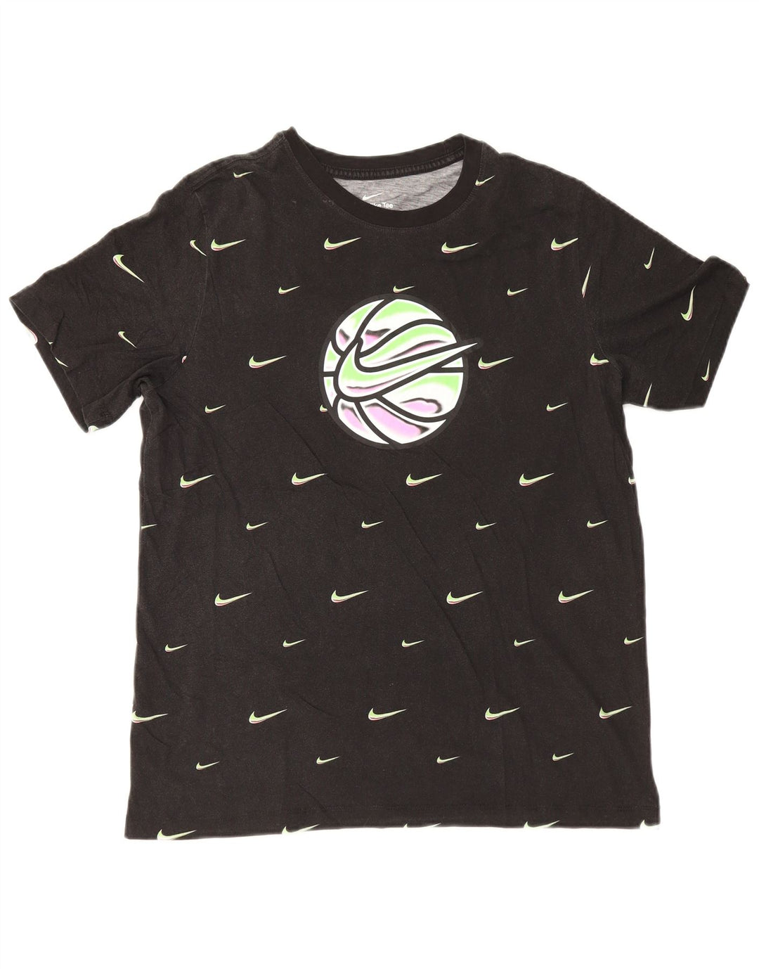 Camiseta gráfica masculina Nike grande algodão preto