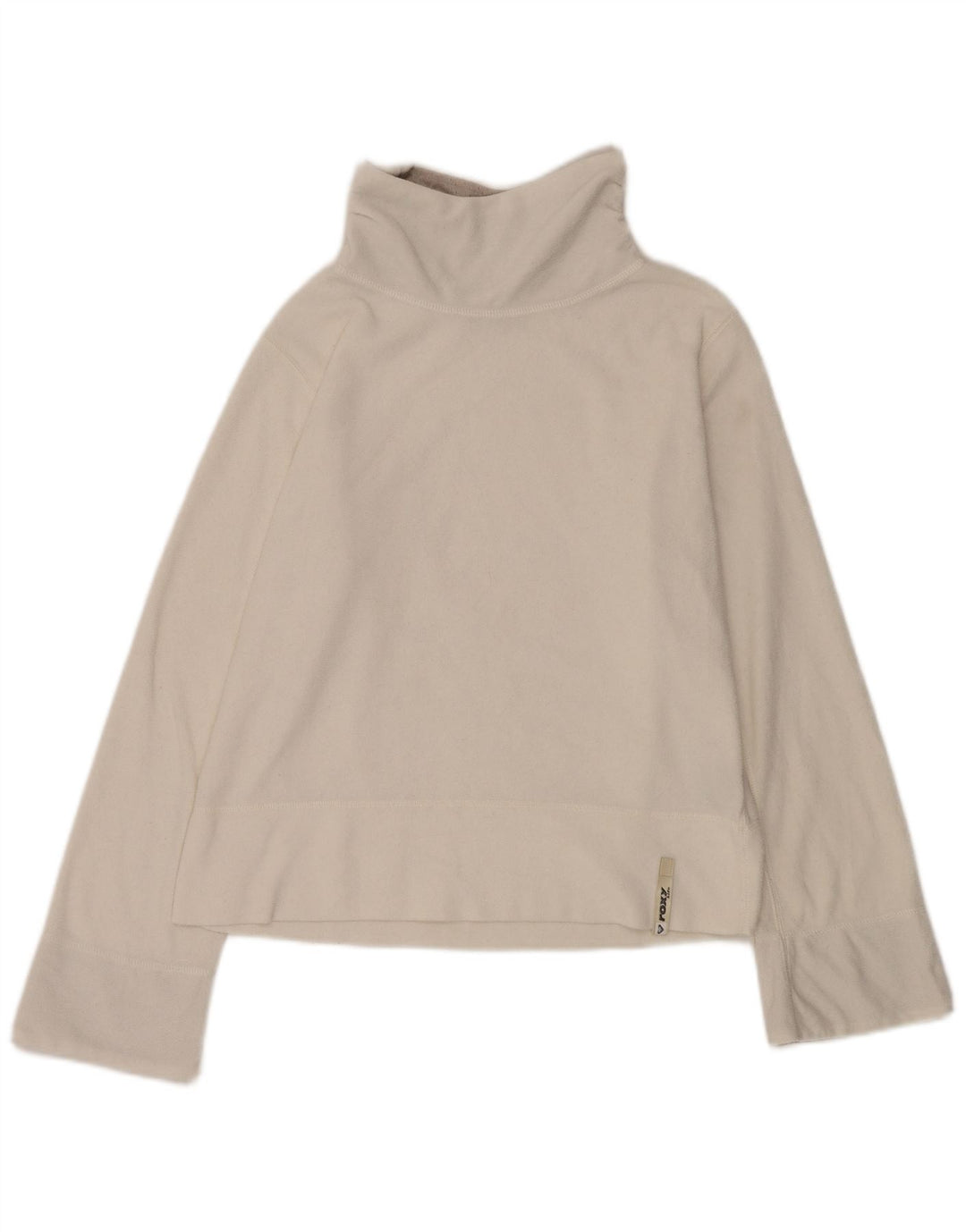 Top feminino Roxy manga comprida UK 19 médio off white poliéster