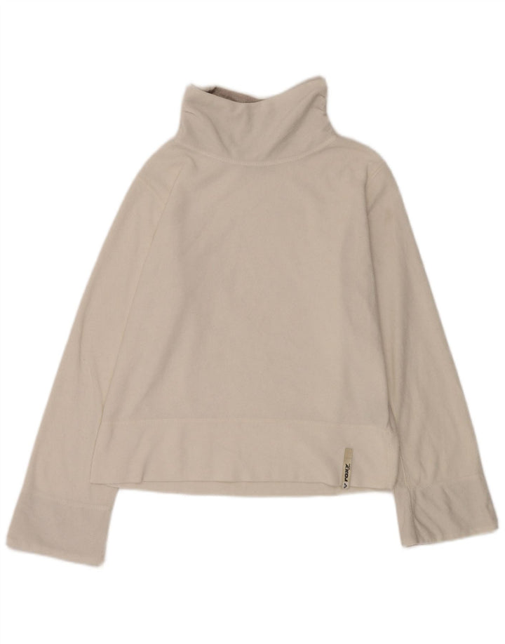 Top feminino Roxy manga comprida UK 19 médio off white poliéster