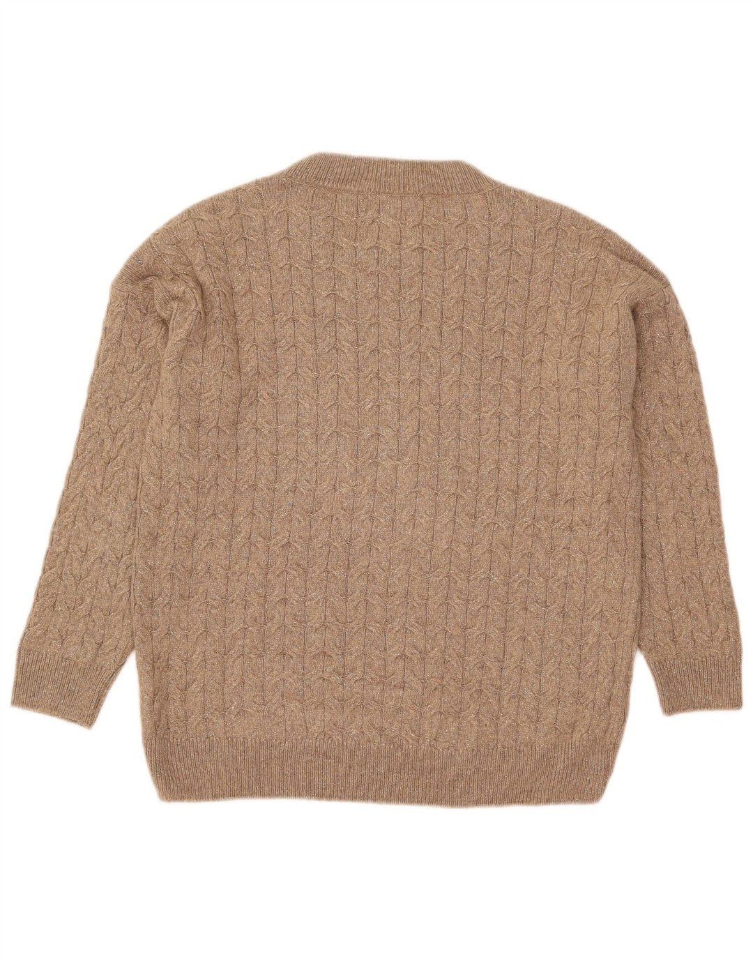 Suéter feminino Massimo Dutti com gola redonda grande, Reino Unido 10, pequeno, cinza