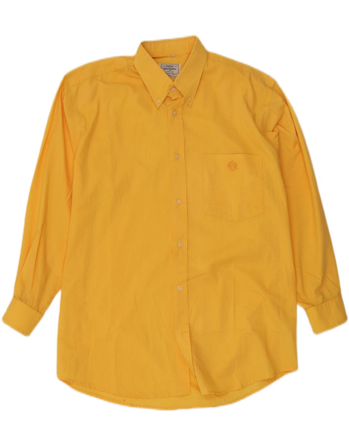 Camisa masculina EMERY BROHERS poliéster amarelo médio