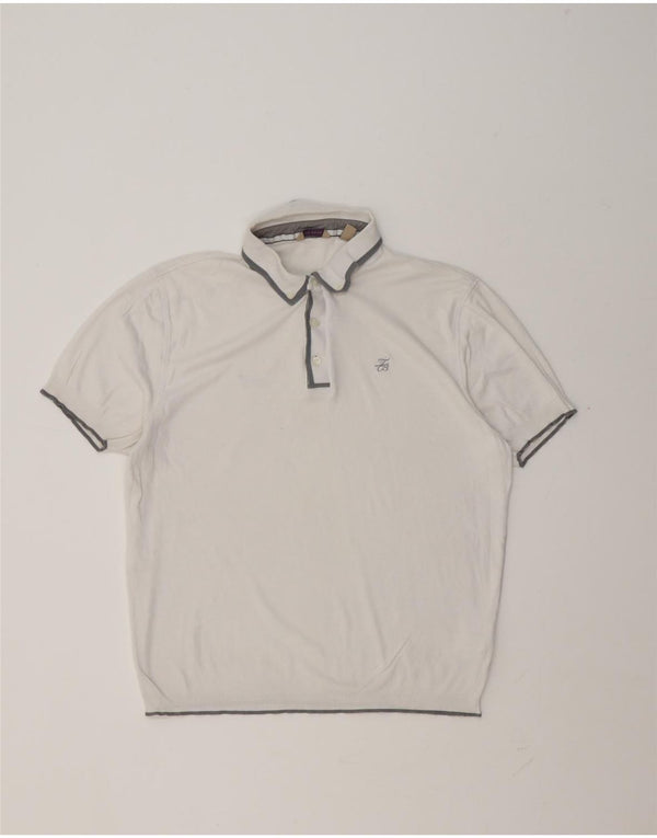 Camisa polo masculina Ted Baker tamanho 5 XL algodão branco