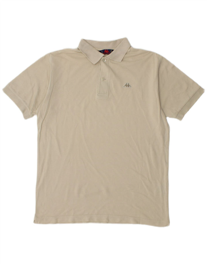 Camisa polo masculina Kappa pequena algodão bege