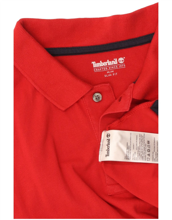 Camisa polo masculina TIMBERLAND Slim Fit médio algodão vermelho
