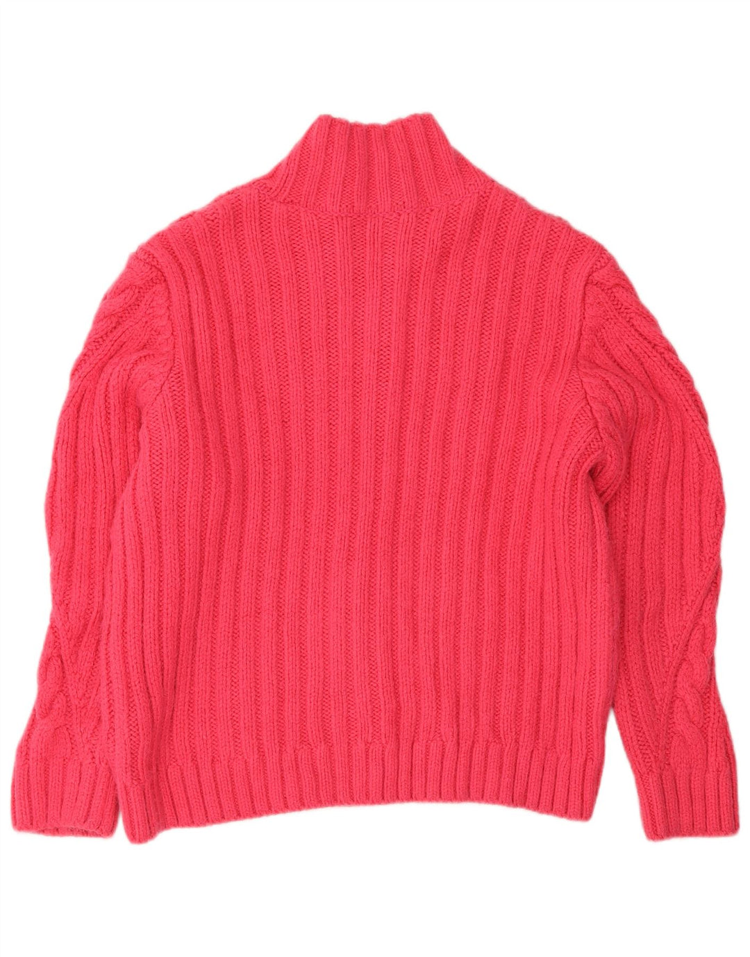 Suéter feminino Marks & Spencer com gola tartaruga Reino Unido 16 grande rosa