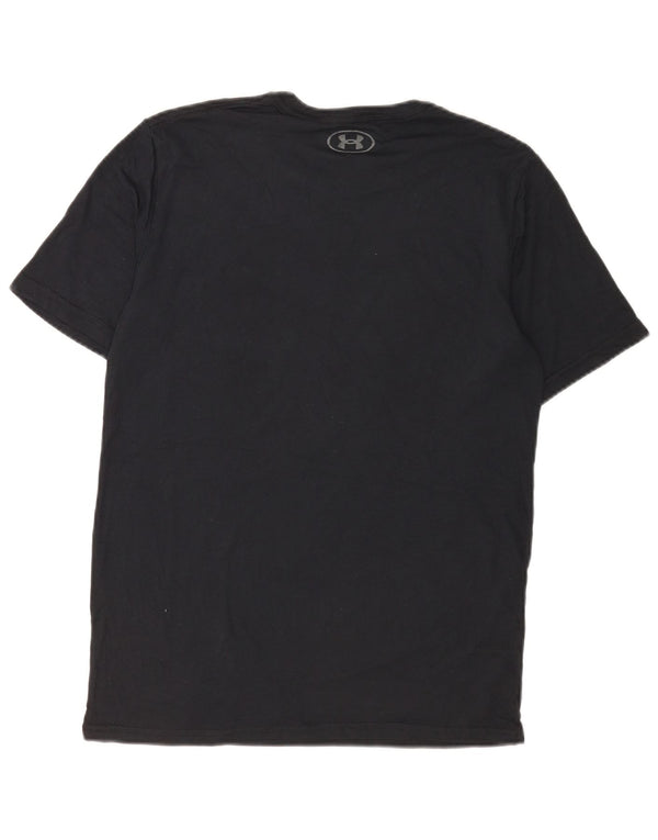 UNDER ARMOUR Camiseta Masculina Heat Gear com Estampa Gráfica Top Pequeno Azul Marinho