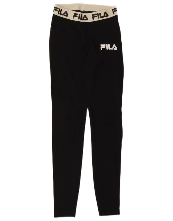 Leggings femininos Fila Graphic UK 4 XS preto colorblock poliéster