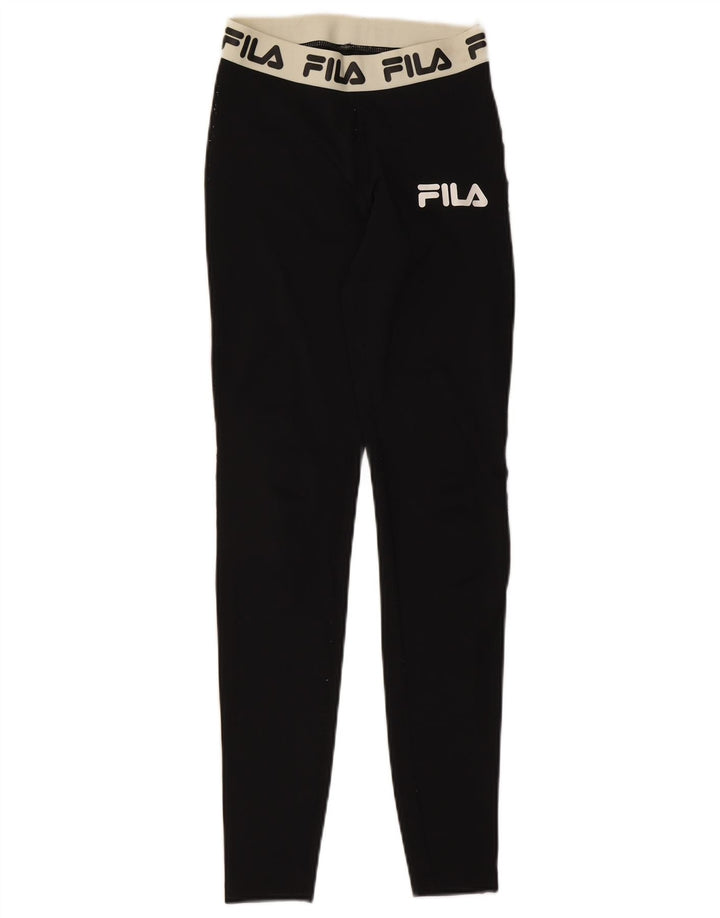 Leggings femininos Fila Graphic UK 4 XS preto colorblock poliéster