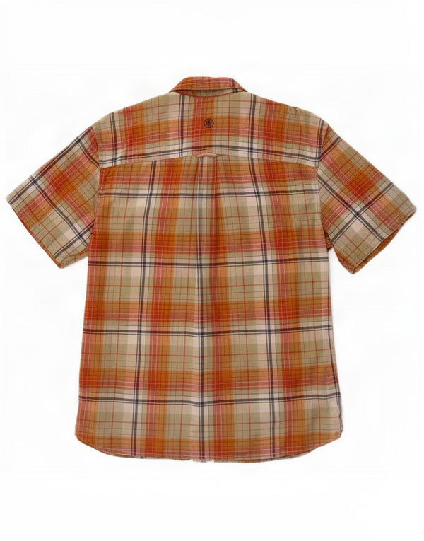 Camisa masculina de manga curta Fat Face média xadrez multicolorida