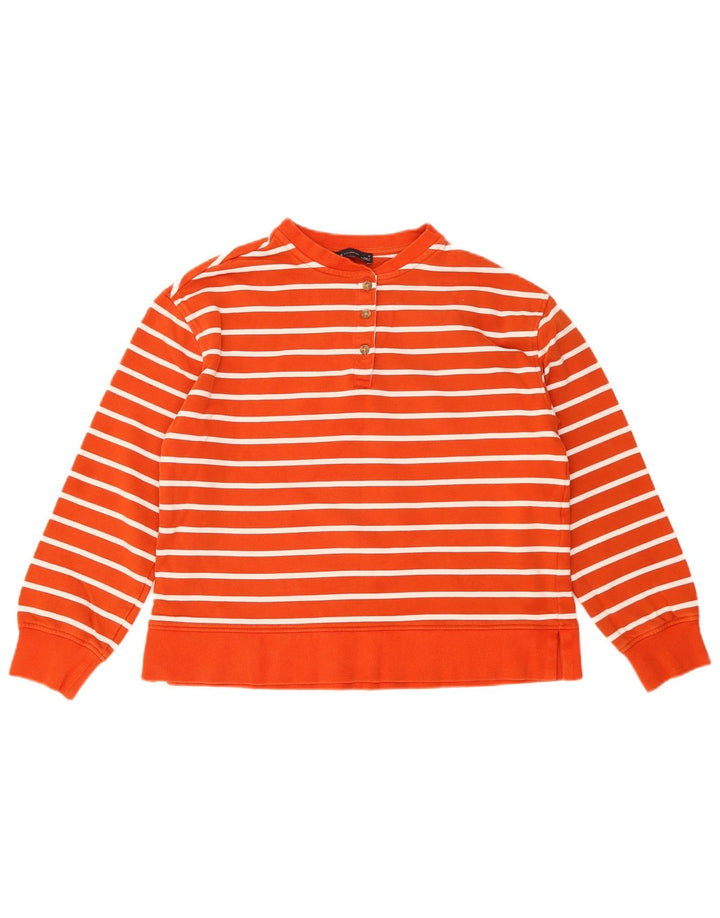 Suéter feminino Marks & Spencer UK 14 listrado laranja médio