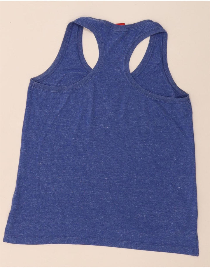 Colete feminino Nike UK 10 pequeno azul manchado