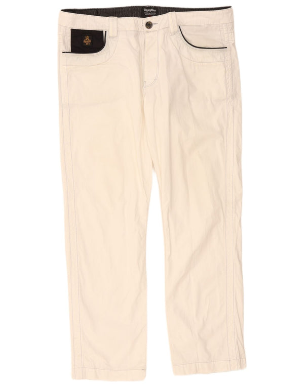 Calça casual reta masculina Refrigiwear W36 L30 algodão branco