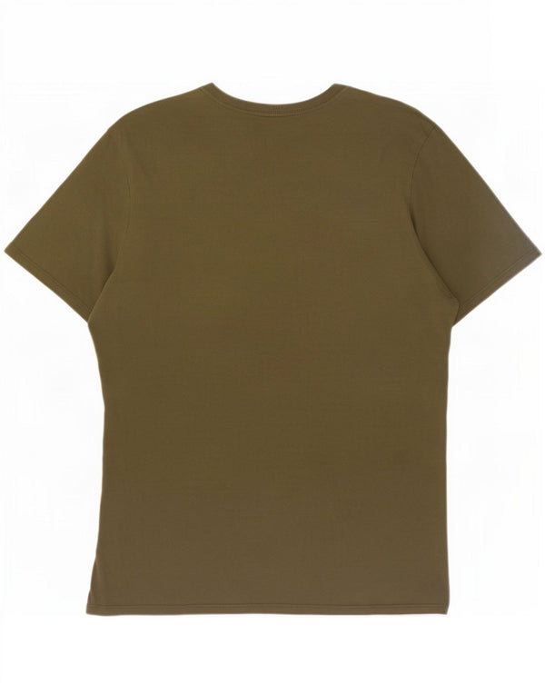 Camiseta Nike Masculina Athletic Cut Graphic Top Grande Algodão Cáqui