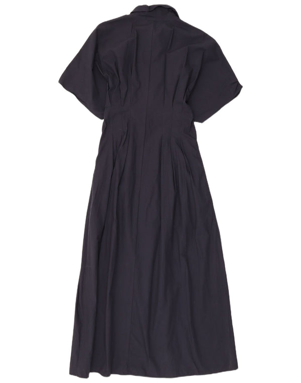 Vestido maxi feminino Zara Reino Unido 12 médio azul marinho