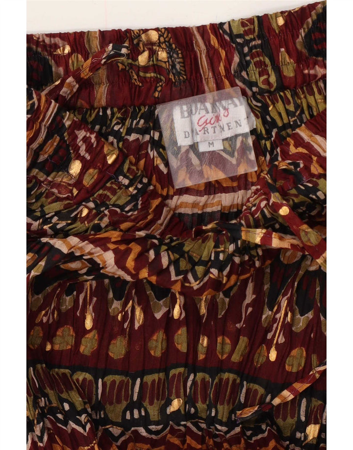 Broadway saia maxi feminina média W28 Borgonha floral