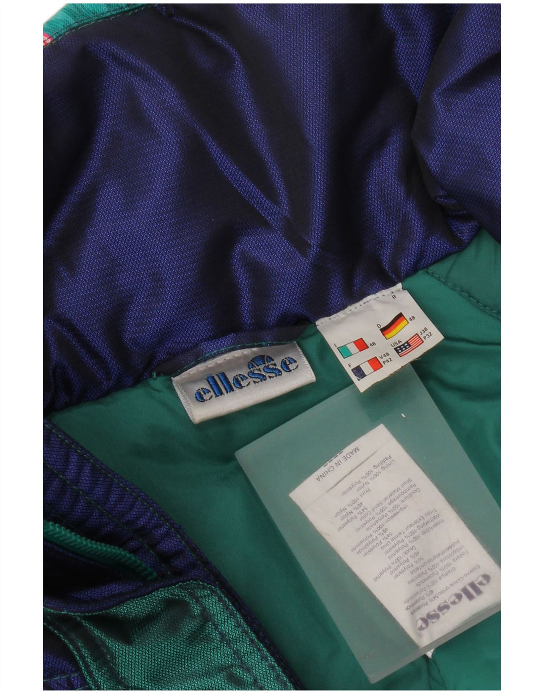 Jaqueta de esqui masculina Ellesse com capuz solto IT 48 verde médio Colourblock