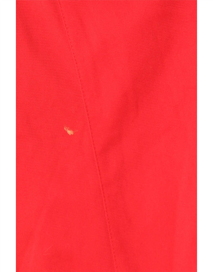 ADIDAS Mens Tracksuit Top Jacket UK 42/44 Grande Vermelho Colourblock Poliéster