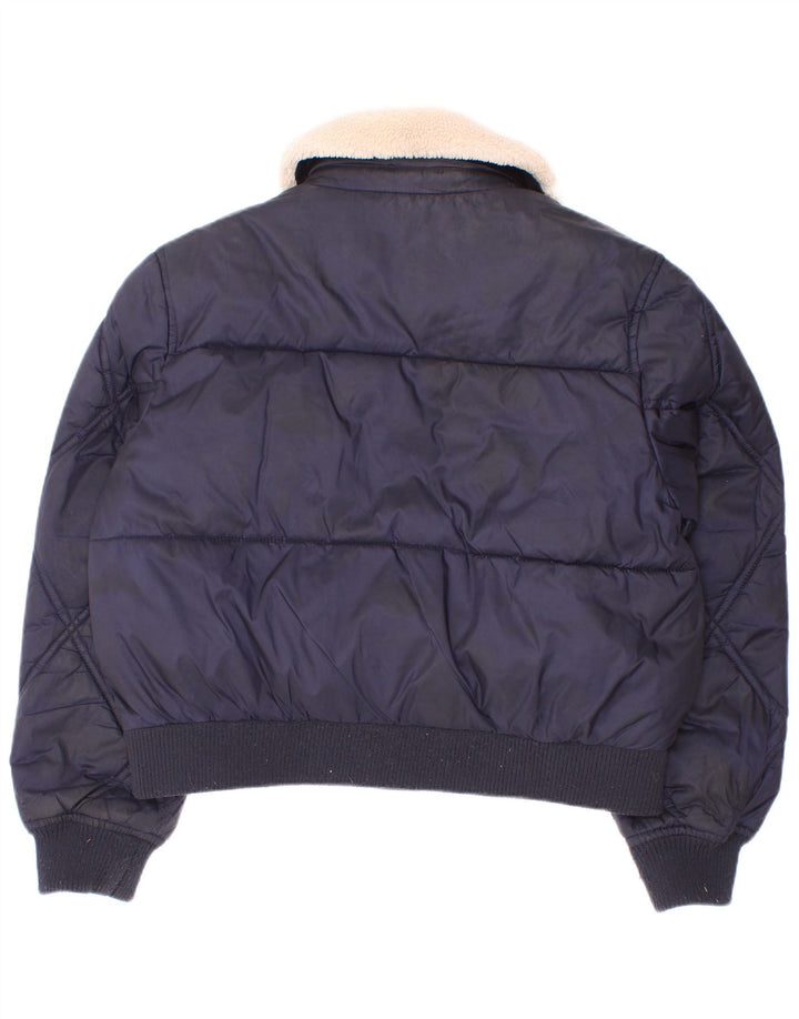 Jaqueta acolchoada Tommy Hilfiger para meninas 7-8 anos azul marinho poliéster