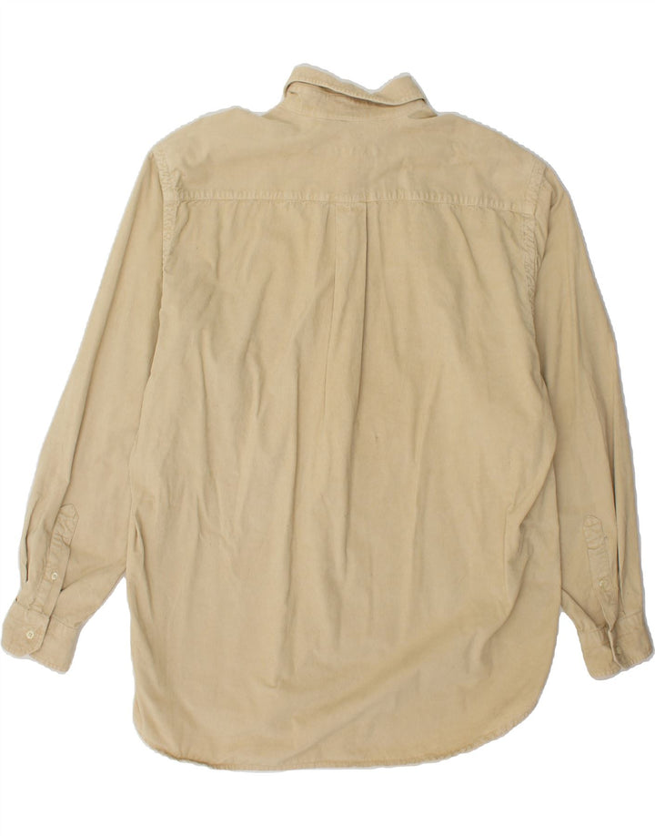 GOOSE & GANDER Mens Corduroy Shirt IT 54 XL Beige Cotton Vintage Goose & Gander and Second-Hand Goose & Gander from Messina Hembry 