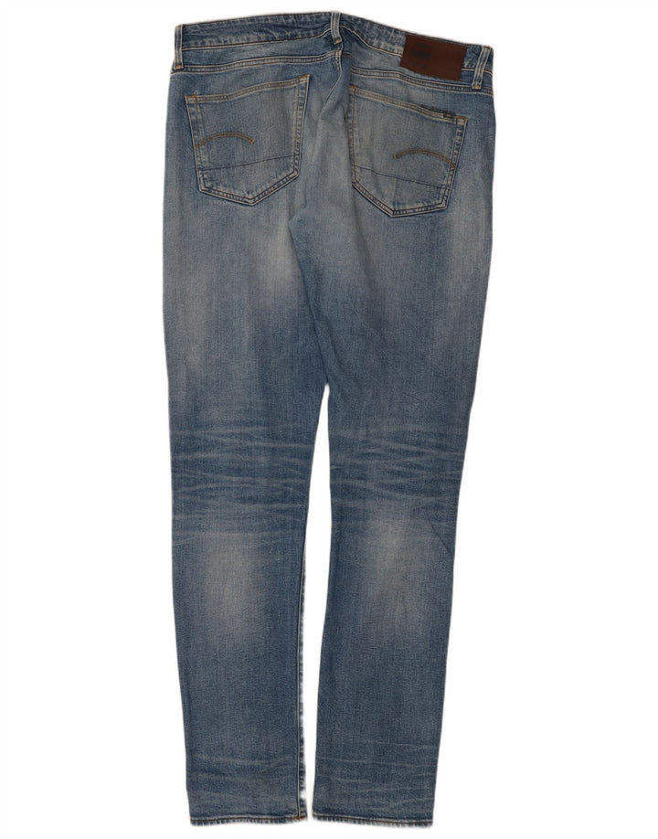 G-Star Masculino 3301 Slim Jeans W36 L38 Azul Algodão