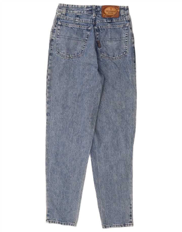 Trussardi Calça jeans feminina cônica W31 L31 algodão azul