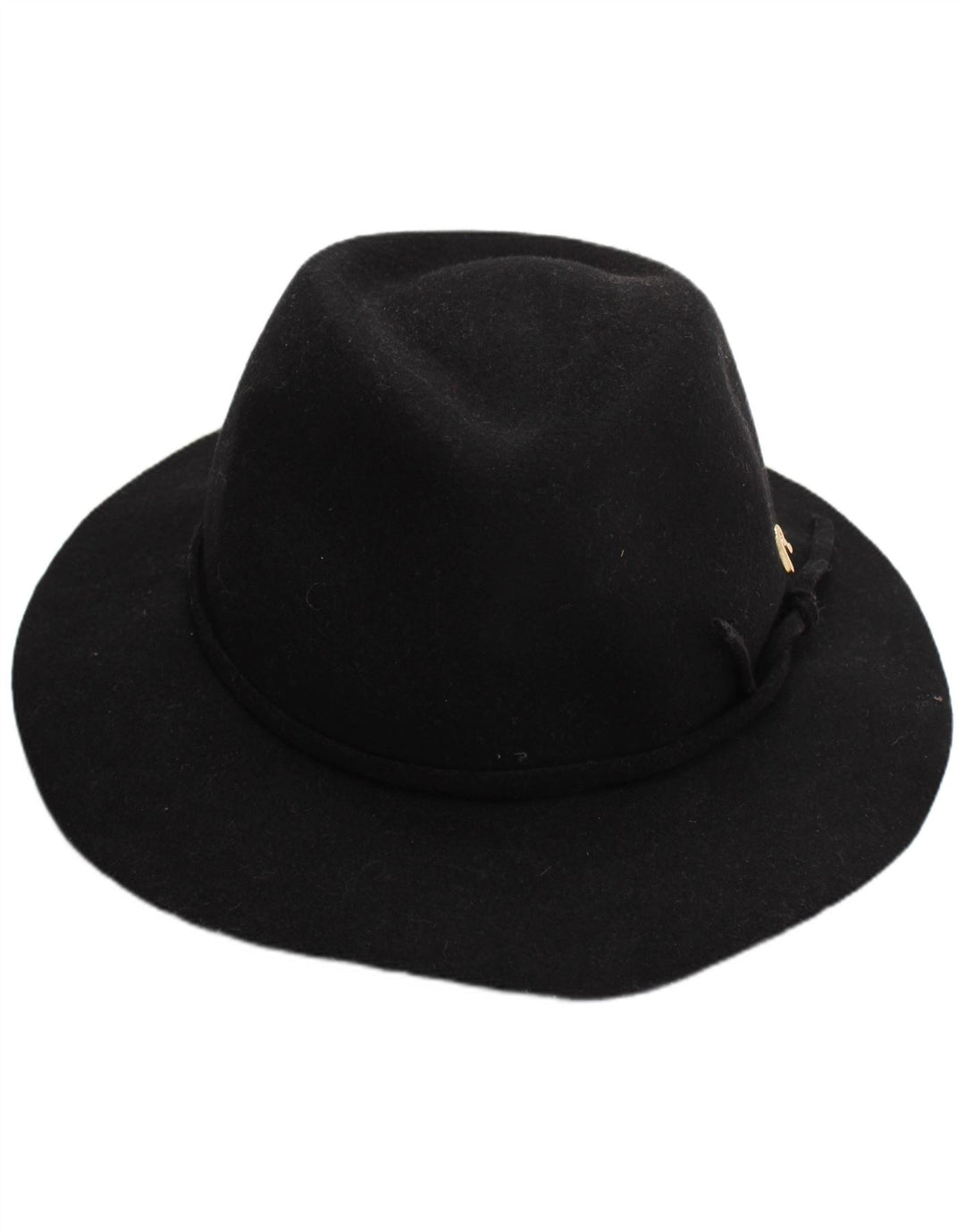 Chapéu Fedora feminino Replay, tamanho único, lã preta, clássico