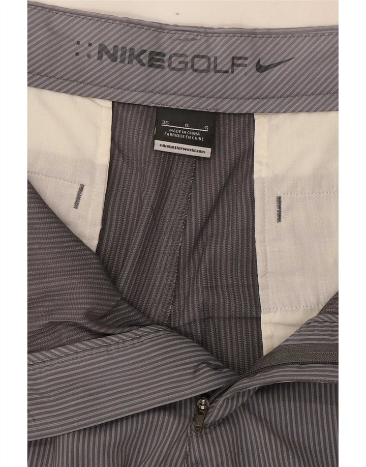 Nike Mens Golf Chino Shorts W36 Grande Cinza Risca de Giz Poliéster