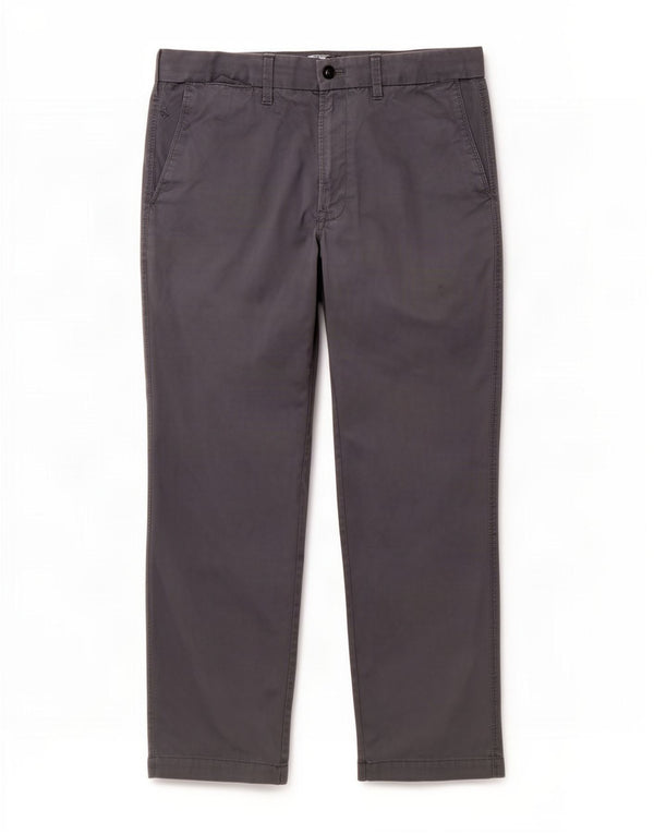 Calça chino reta masculina Marks & Spencer Blue Harbor W34 L29 algodão