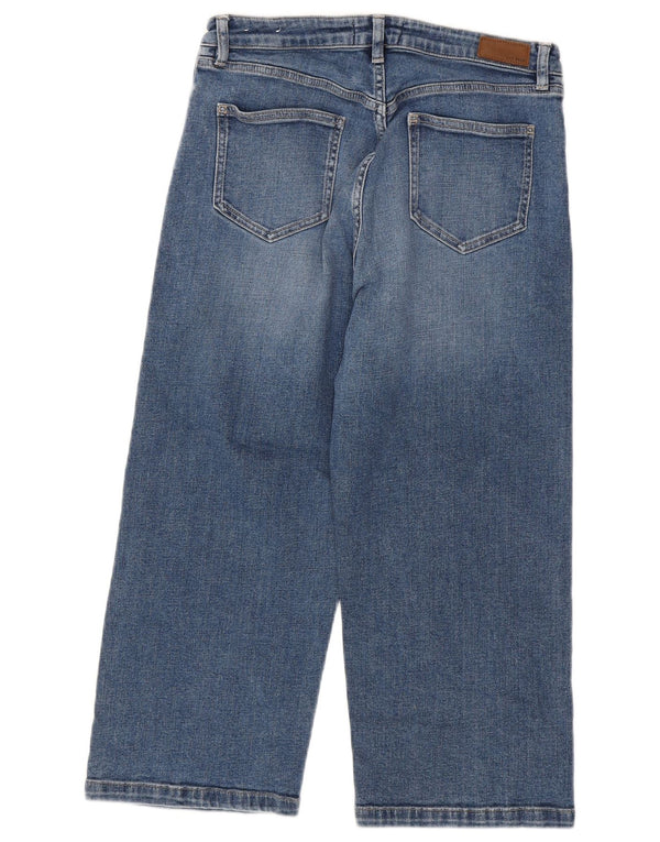 Calça Capri Feminina Fat Face UK 14 Grande W34 L22 Azul Algodão