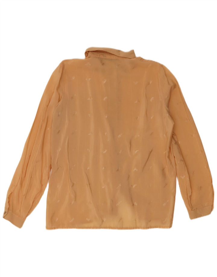 Blusa feminina Barth com estampa abstrata de manga comprida IT 42 médio bege