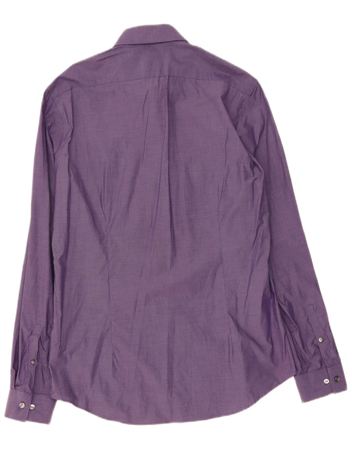 Camisa masculina CALVIN KLEIN Slim Fit grande algodão roxo