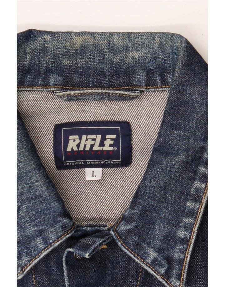 Jaqueta jeans masculina Rifle UK 40 grande algodão azul