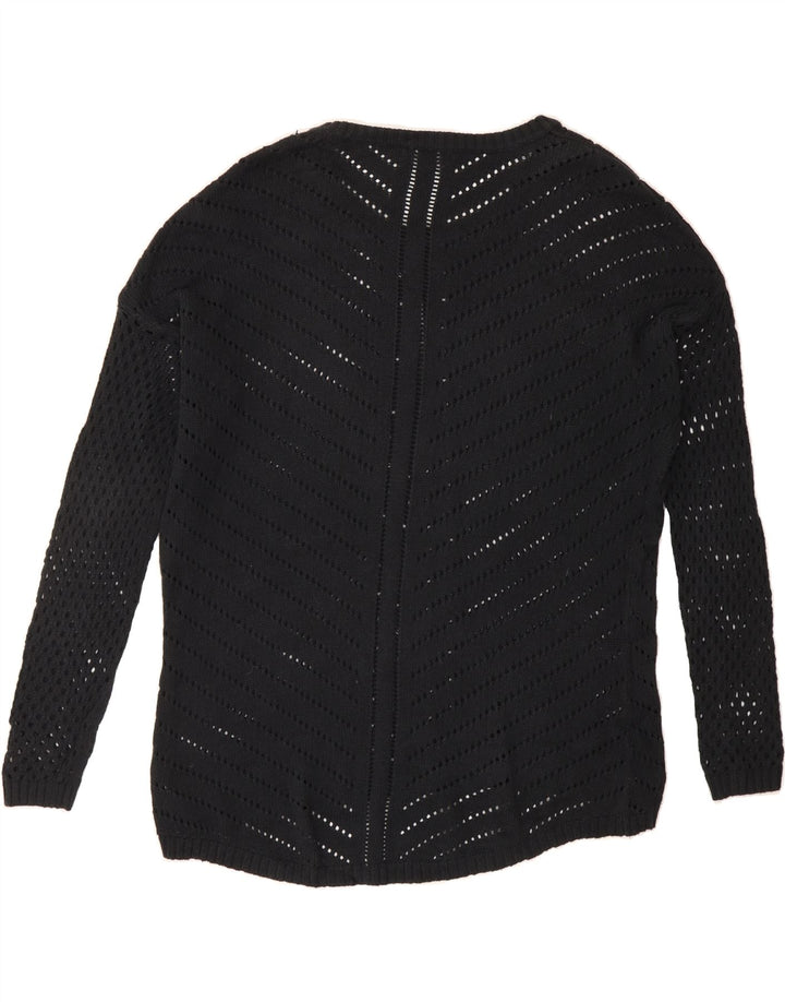 PRANA Womens Oversized Boat Neck Jumper Sweater UK 4 XS Black Vintage Prana and Second-Hand Prana from Messina Hembry 