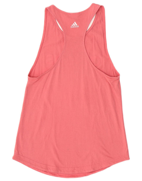 Adidas Womens Graphic Vest Top UK 10 Pequeno Rosa