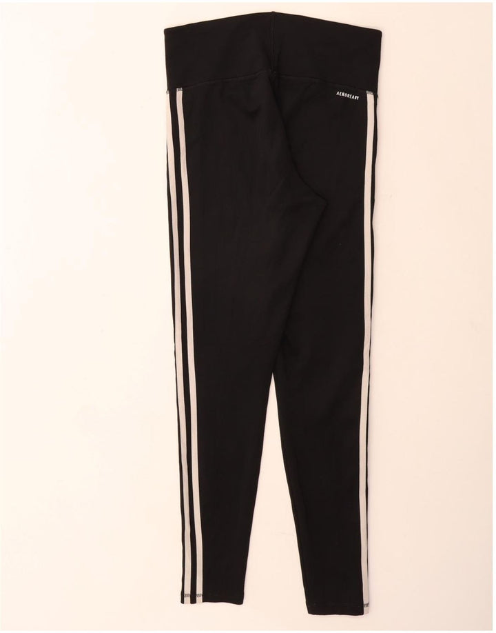 ADIDAS Womens Aeroready Leggings UK 12/14 Médio Preto Poliéster