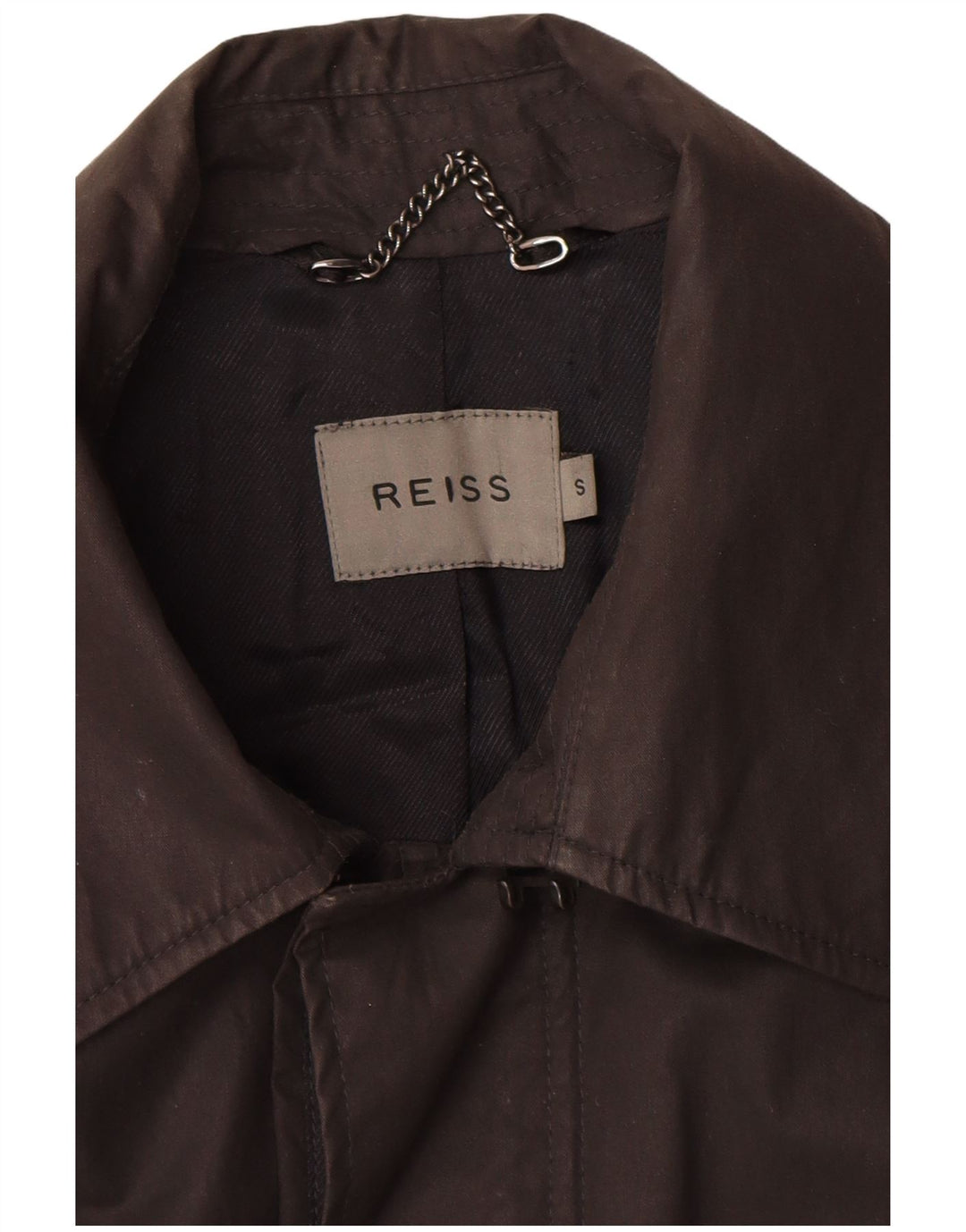 Sobretudo masculino REISS UK 36 pequeno algodão preto
