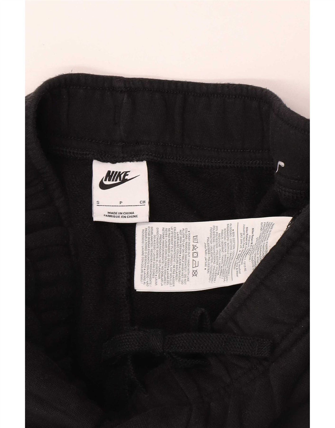 Nike Mens Treino Calças Joggers Pequeno Algodão Preto
