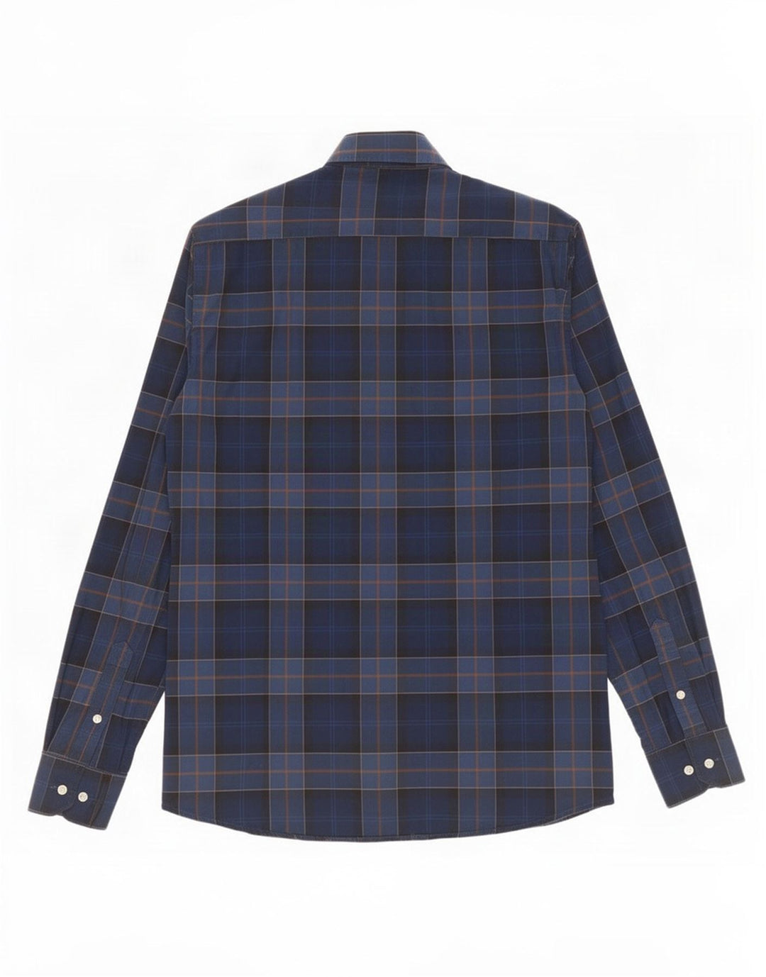 Camisa masculina Barbour sob medida de algodão xadrez azul médio