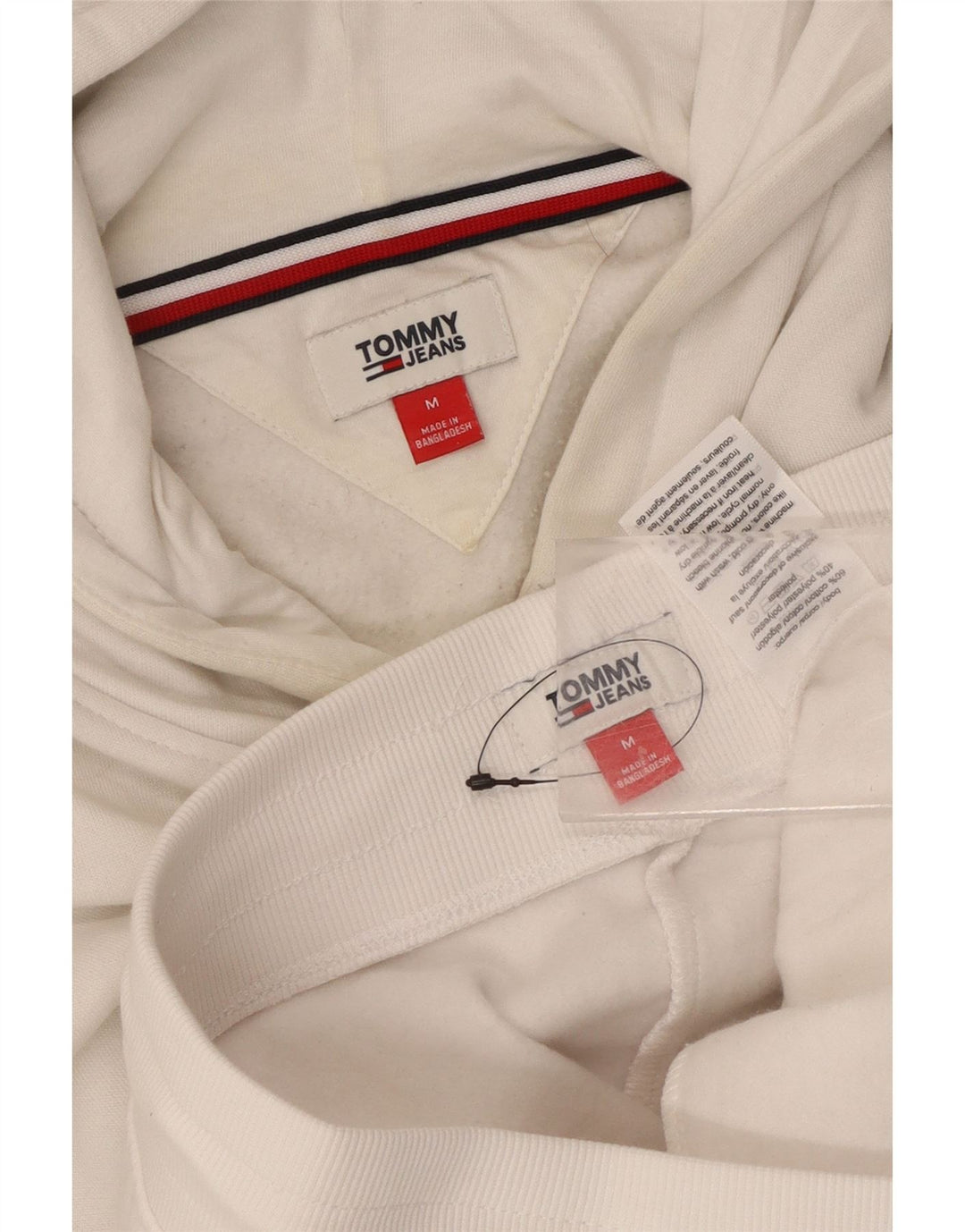 Tommy Hilfiger feminino gráfico completo agasalho Reino Unido 14 médio algodão branco