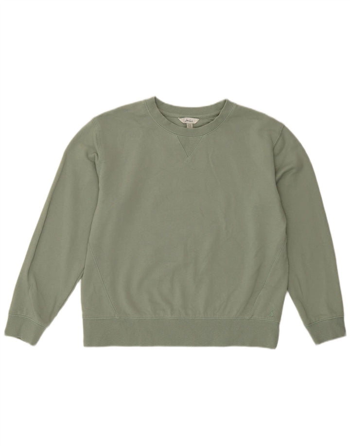 Joules moletom feminino oversized jumper Reino Unido 10 pequeno algodão verde