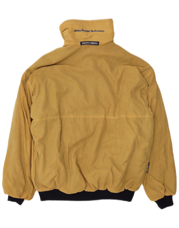 Musto Mens Graphic Bomber Jacket UK 38 Poliéster Amarelo Médio Náutico