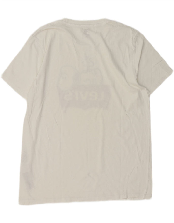 Camiseta masculina Levi's Peanuts Graphic top grande de algodão branco