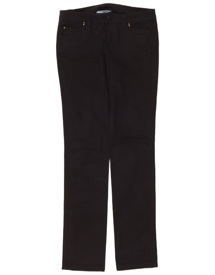 CHAMPION Calça feminina reta casual médio W30 L34 algodão preto