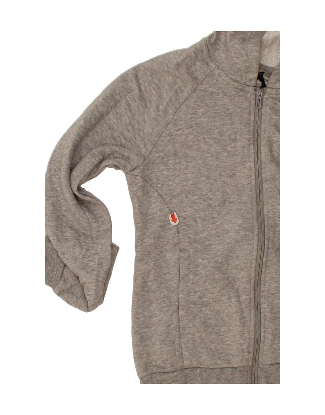 ADIDAS Girls Zip Hoodie Sweater 11-12 Years Medium Grey Cotton Vintage Adidas and Second-Hand Adidas from Messina Hembry 