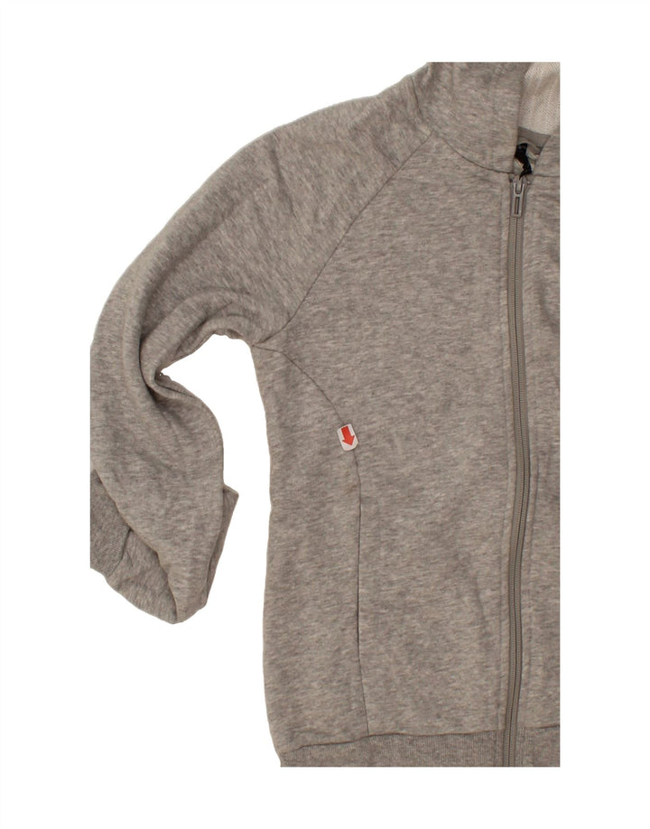ADIDAS Girls Zip Hoodie Sweater 11-12 Years Medium Grey Cotton Vintage Adidas and Second-Hand Adidas from Messina Hembry 