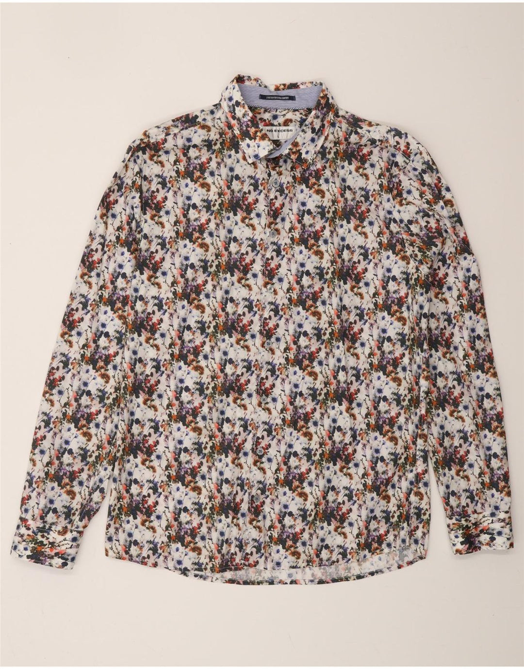 Camisa masculina VINTAGE grande floral multicolorida