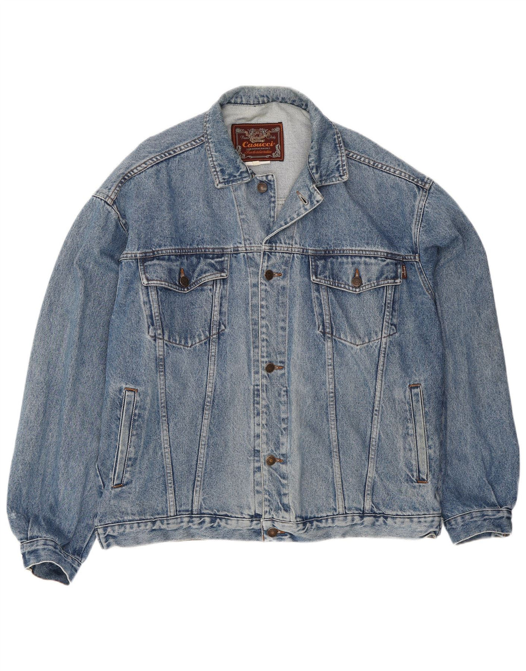 Jaqueta jeans masculina Casucci UK 42 XL azul