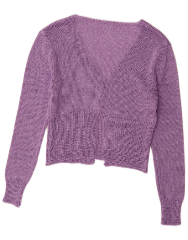 Bolero Jumper Feminino Vintage UK 10 Pequeno Roxo